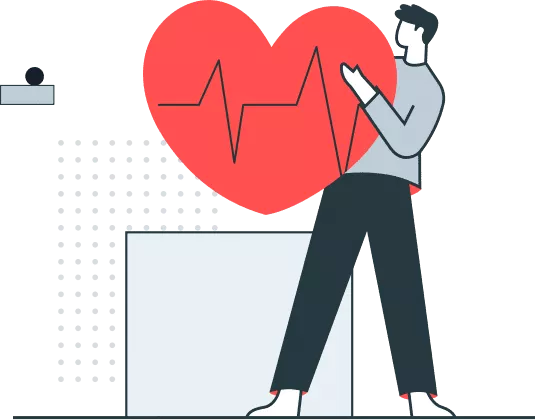 man with heart logo